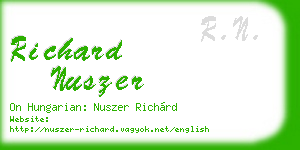 richard nuszer business card