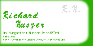 richard nuszer business card
